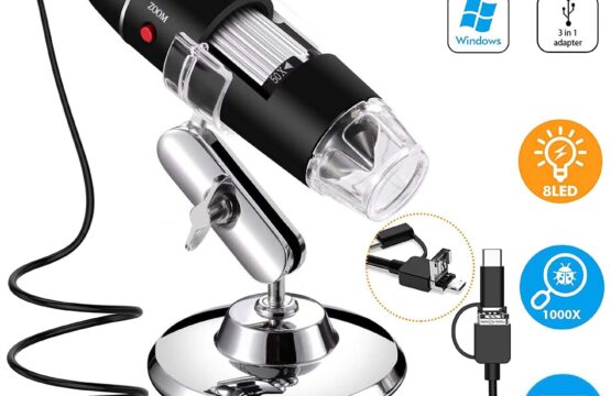 USB Microscope,1000x Zoom 8 LED USB 2.0 Digital Mini Microscope