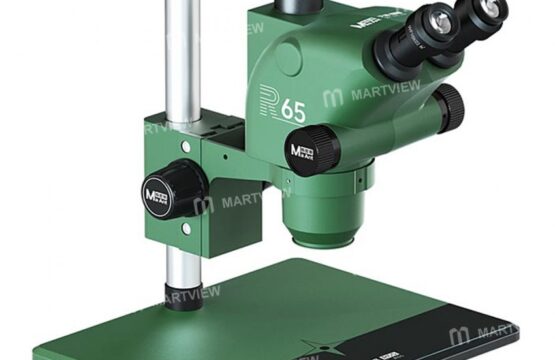MaAnt R65 Sky Eye 6.5-65X Synchronous Zoom Trinocular Stereo Microscope with Aluminum Alloy Base