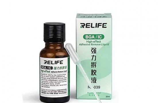 RELIFE RL-039 PASTED BGA IC EPOXY BLACK GLUE REMOVER LIQUID (20ML)