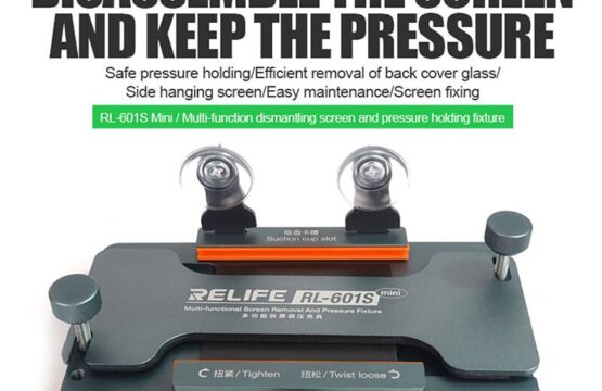RELIFE RL-601S Mini 3 in 1 Multifunction Dismantling Screen and Pressure Holding Fixture Back Cover Removal Phone Repair Tools