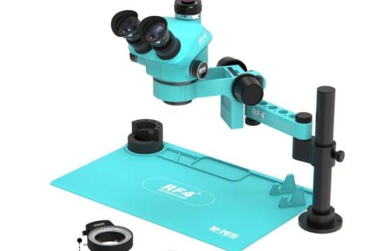 RF4 RF-P015 Zoom Microscope 360° Adjustable Swing Arm Telescopic Rotation Fixed Lifting Support, More Simple Convenient Work RF7050TVPRO 7x-50X Continuous Zooming