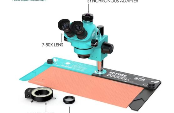 RF4 RF-P088 7x-50X Continuous Zooming Trinocular Microscope