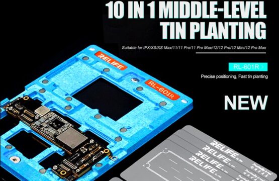 Relife Rl-601r 10 In 1 Middle Layer Tin Planting For Iphone X To 12 Pro Max