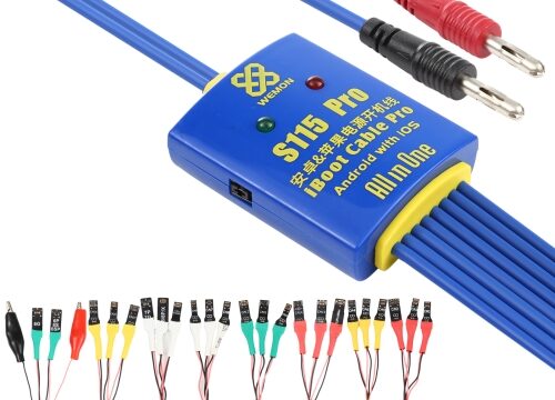 S115 iBoot Cable For iPhone & Android Motherboard DC Power Supply Cable Mobile Phone Battery Boot Repair Cable