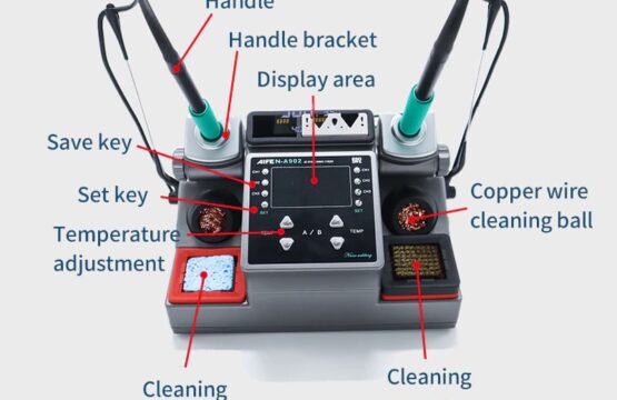 Sugon Aifen A902 Intelligent Double Welding Station With C210/C245 Electric Soldering Iron Station